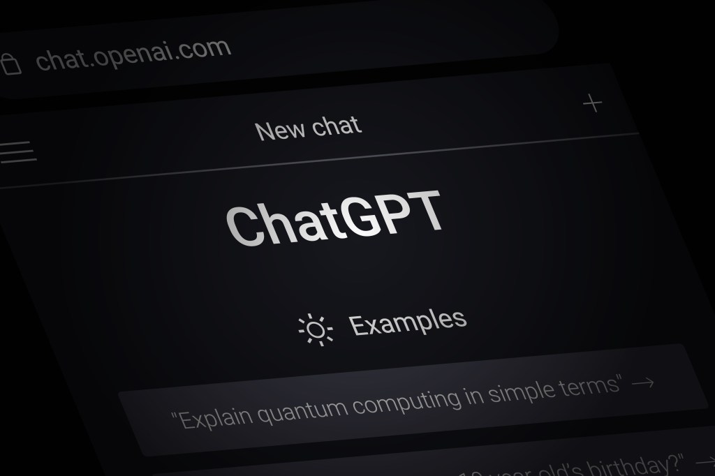 Smartphone showing Chatgpt's website.